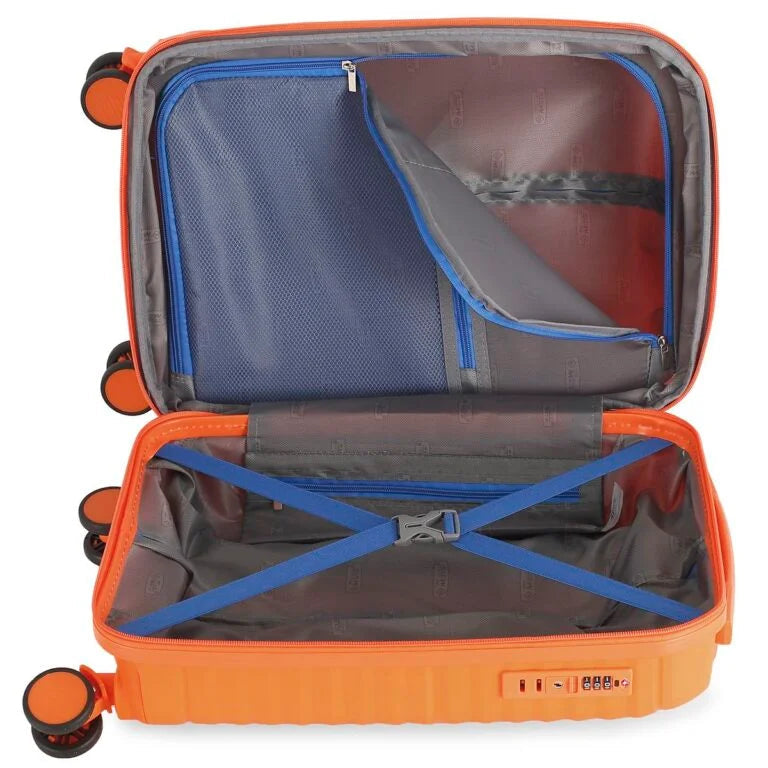 Travel Mate Zipper Pp Trolley Case L-349 In Orange
