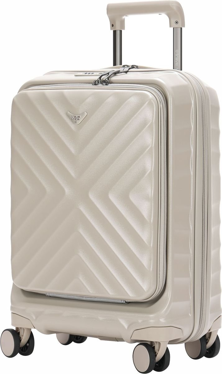 Travel Mate Polycarb Zipper Luggage In Khaki