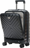 Travel Mate Polycarb Zipper Luggage In Black