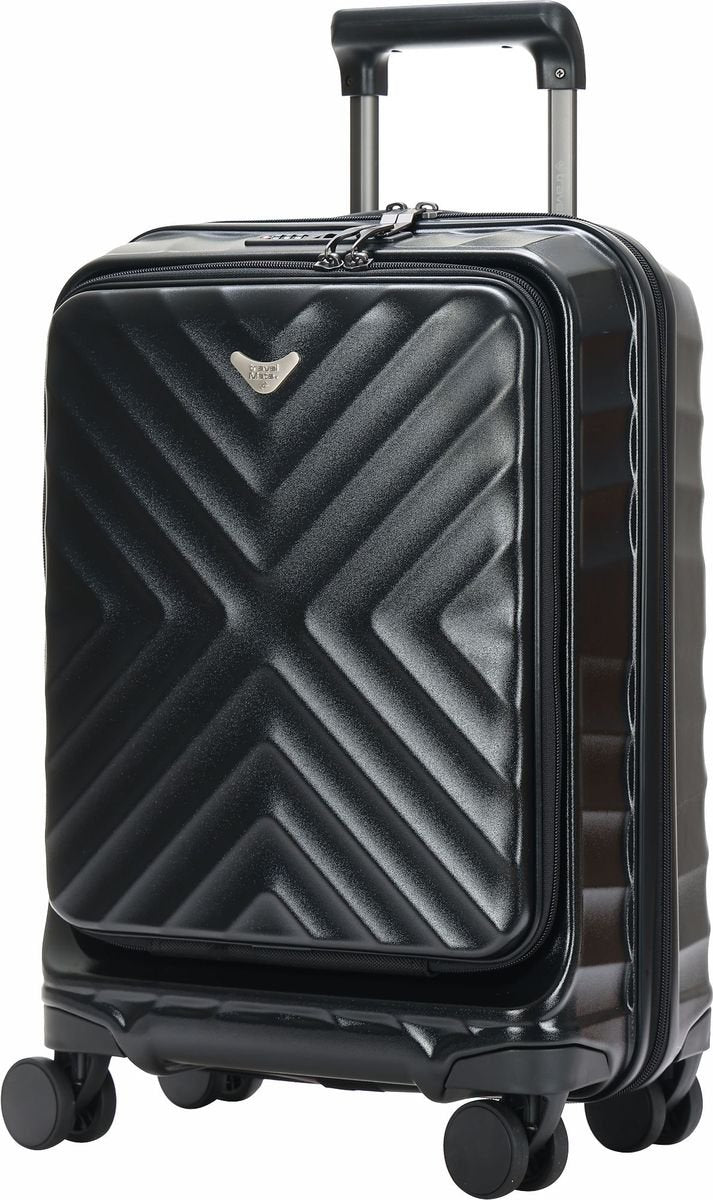 Travel Mate Polycarb Zipper Luggage In Black