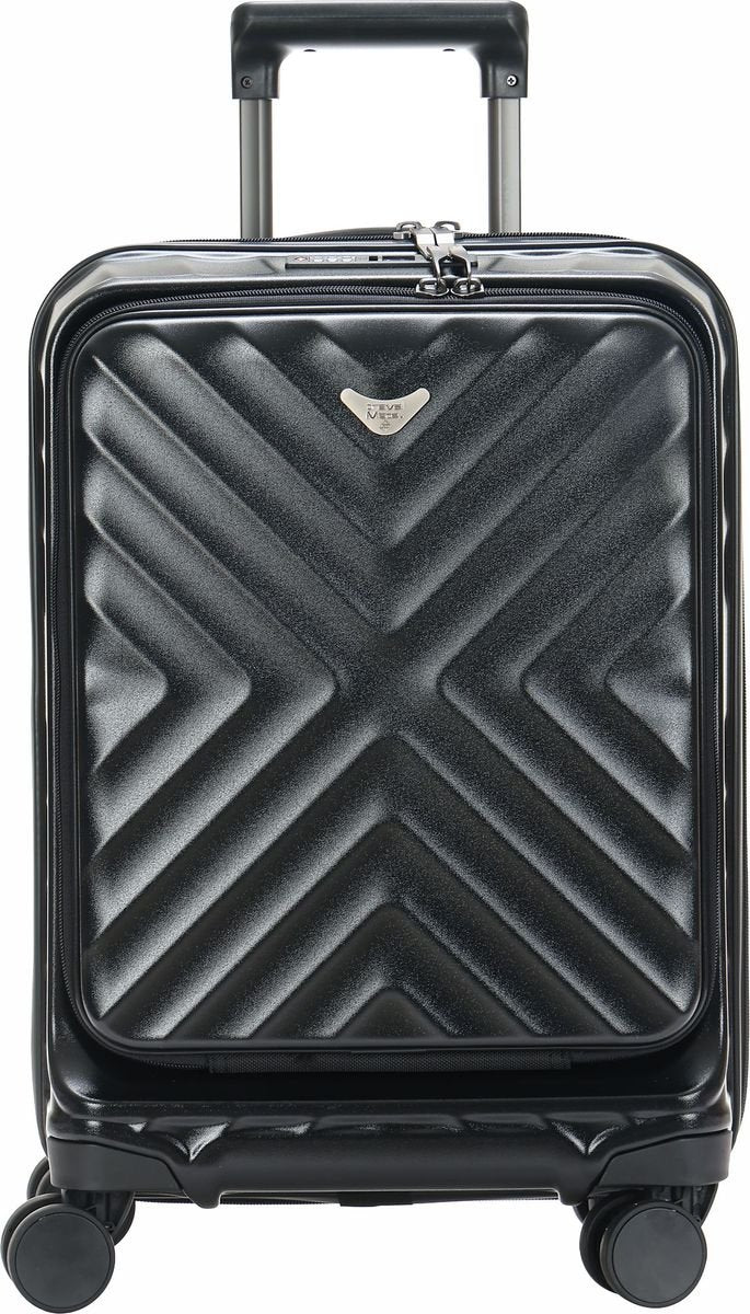 Travel Mate Polycarb Zipper Luggage In Black