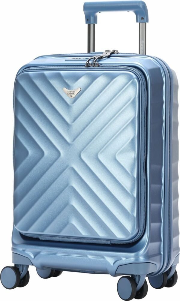 Travel Mate Polycarb Zipper Luggage In Blue