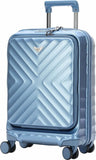 Travel Mate Polycarb Zipper Luggage In Blue