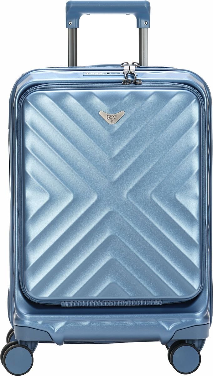 Travel Mate Polycarb Zipper Luggage In Blue