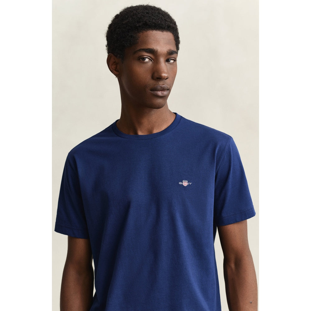 Gant Mens Reg Shield T-Shirt In Navy