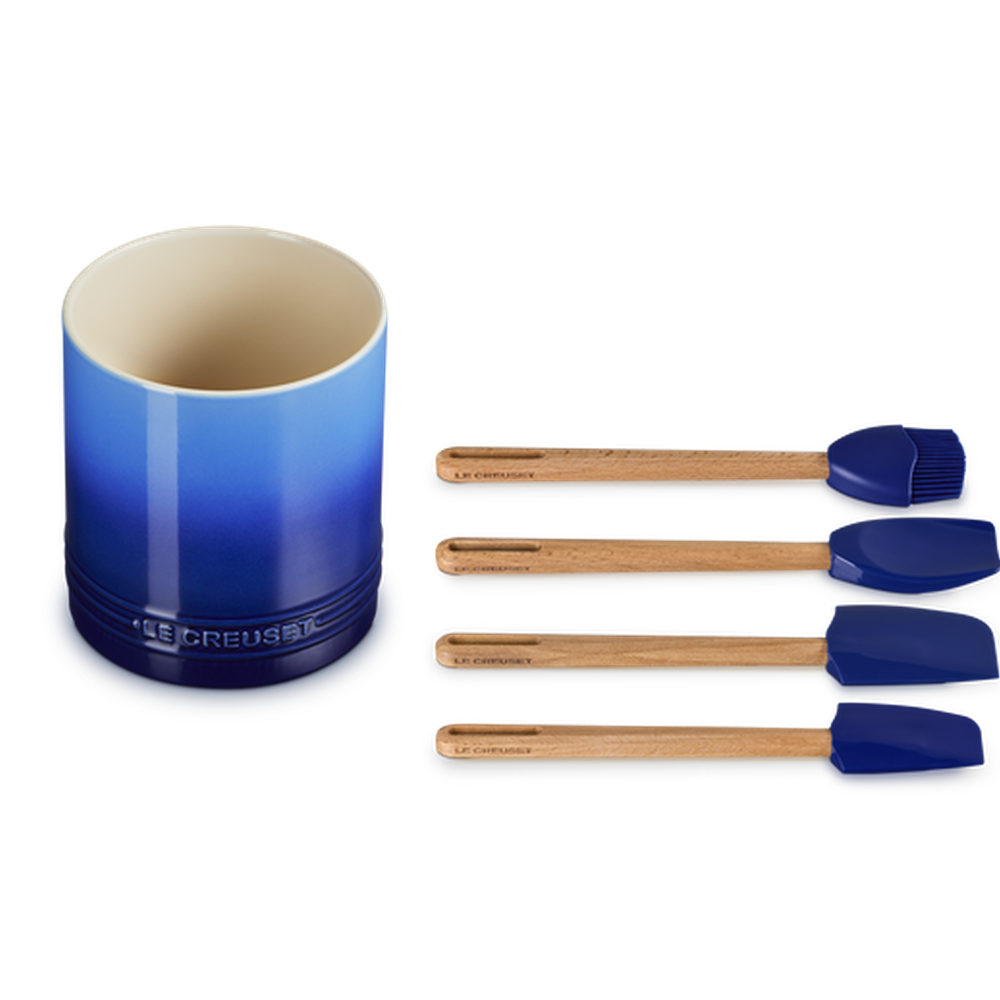 Le Creuset 5 Piece  Utensil Set In Azzure