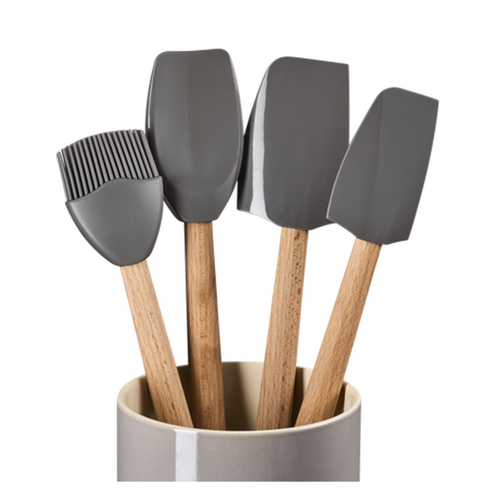 Le Creuset 5 Piece  Utensil Set In Flint