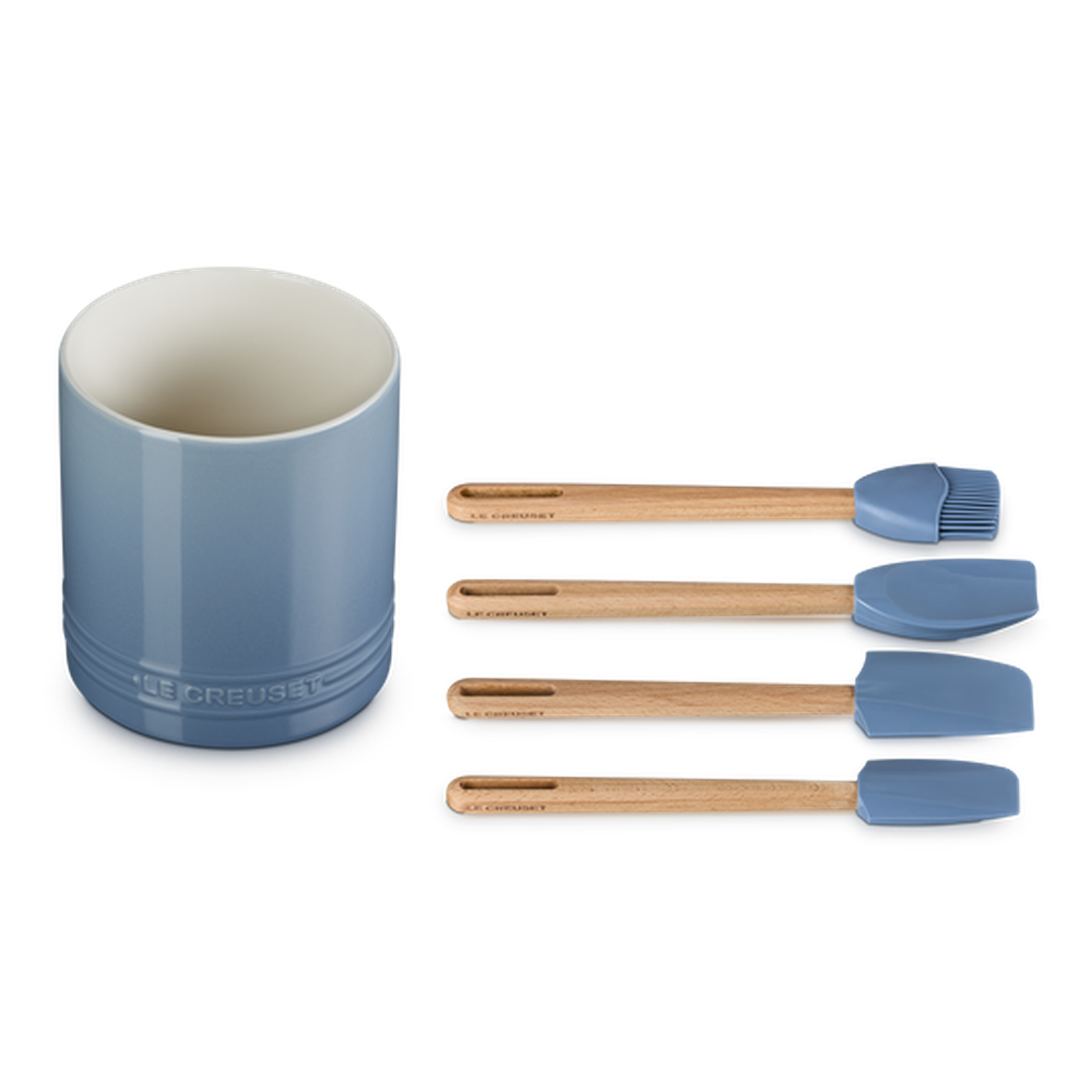 Le Creuset 5 Piece  Utensil Set In Chambry