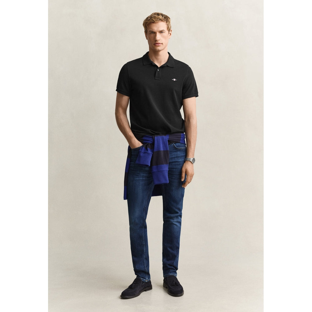 Gant Mens Shield Golfer In Black