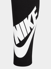 Nike Girls Club High Rise Leggings In Black