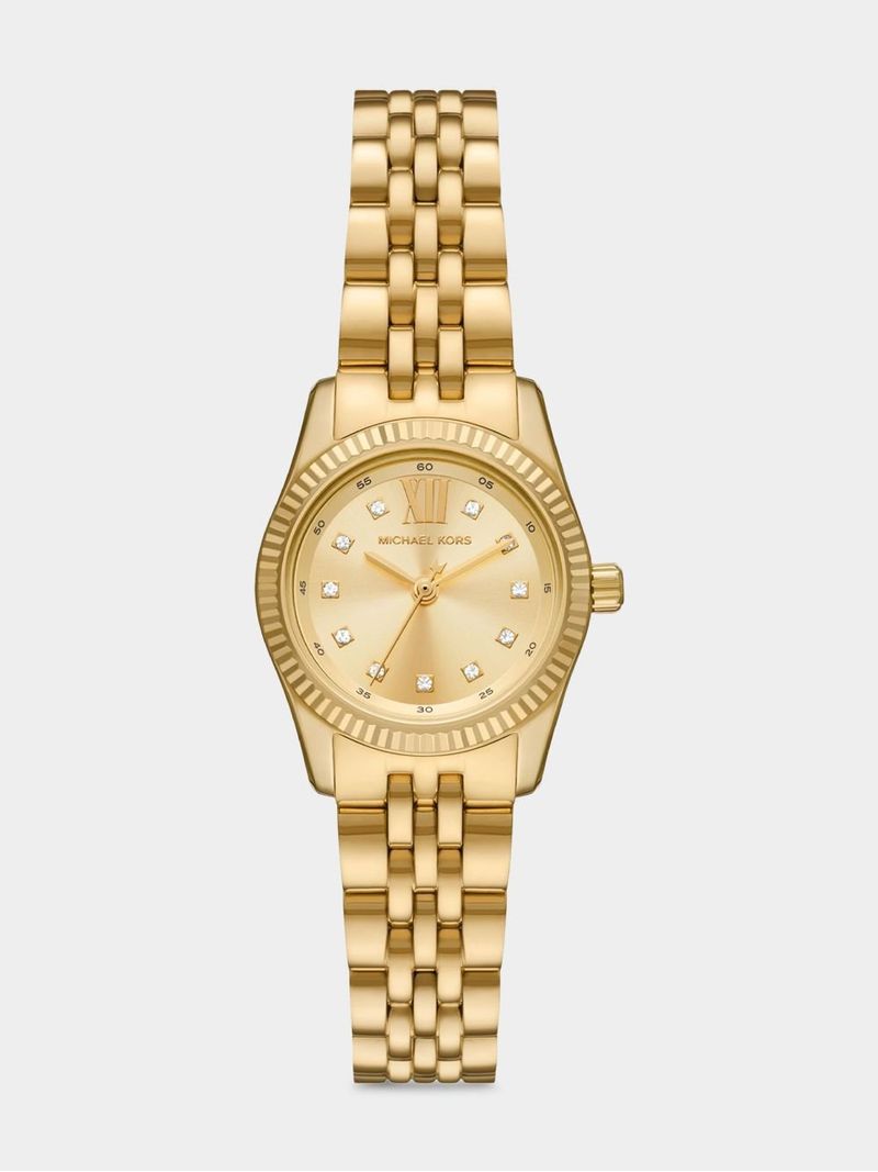 Micheal Kors Womens Lexington Stainless Steel Watch In Gold