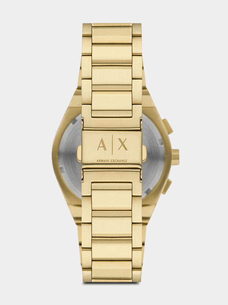 Armani Exchange Mens Gold Plated Watch
