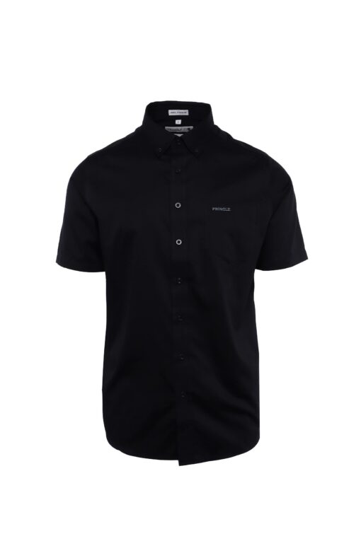 Pringle Mens Ethan Short Sleeve Classic Shirt In Black