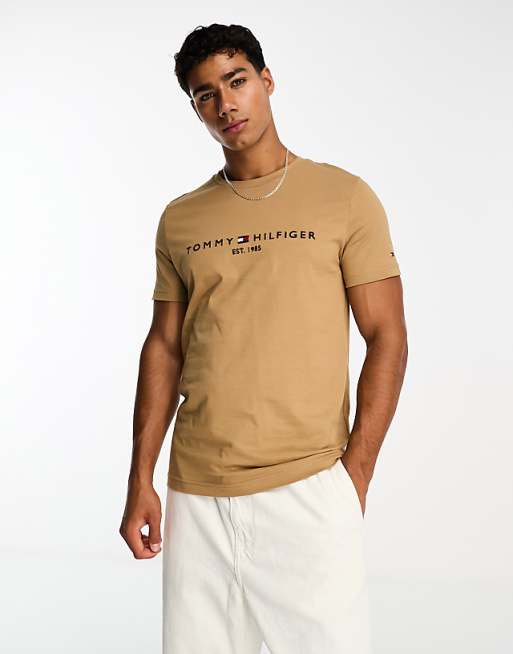 Tommy Hilfigerr M1179717 Msw Tommy Logo Tee Khaki