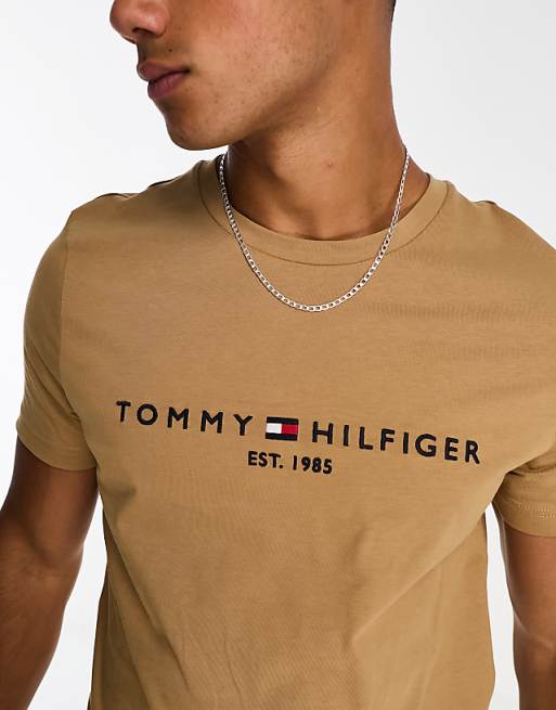 Tommy Hilfigerr M1179717 Msw Tommy Logo Tee Khaki