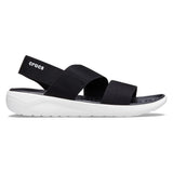 Crocs Womens Literide Stretch Sandals In Black/White