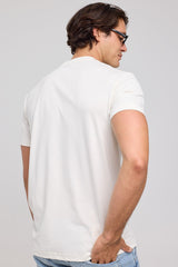 Calvin Klein J325916 Monologo Applique Tee  Ivory