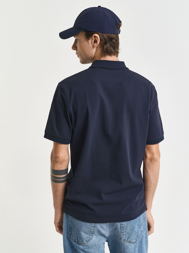 Gant Regular Contrast Pique Ss Rugg Navy