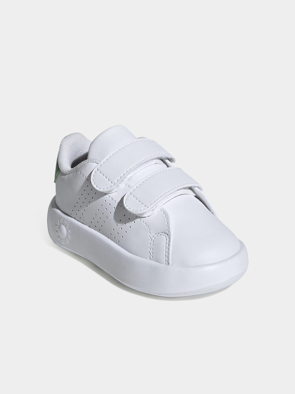 Adidas Boys Advatage CF Sneakers In White & Green