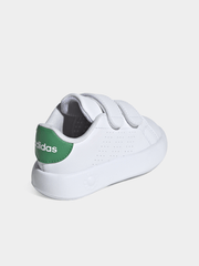 Adidas Boys Advatage CF Sneakers In White & Green