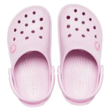 Crocs Kids Crocband Clog Shoes In Pink and White