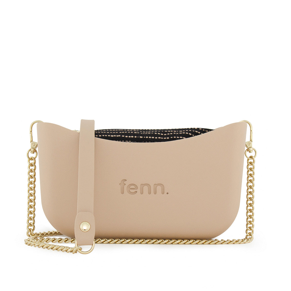 Fenn Gold Chain Handbag In Sand