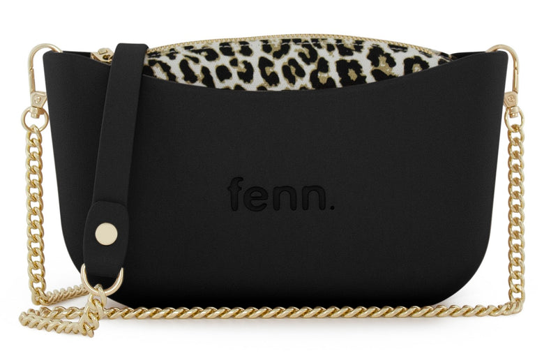 Fenn Gold Chain Tote Bag In Black