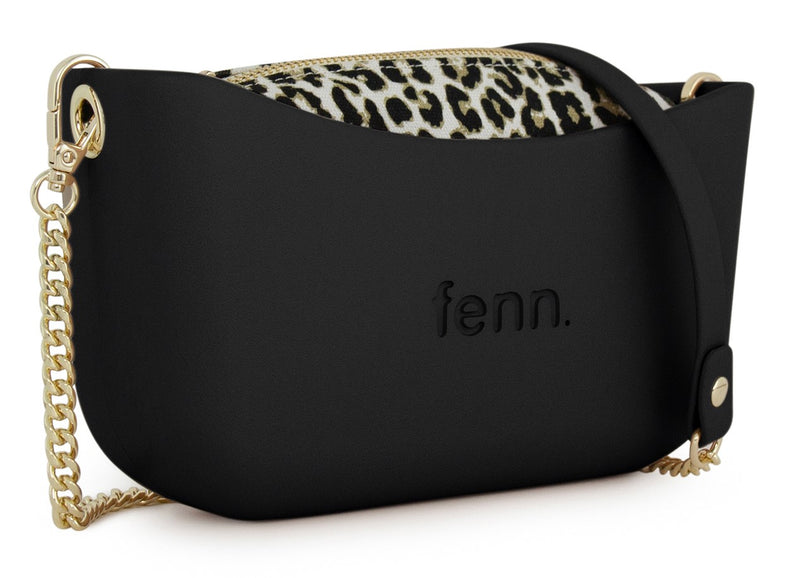 Fenn Gold Chain Tote Bag In Black