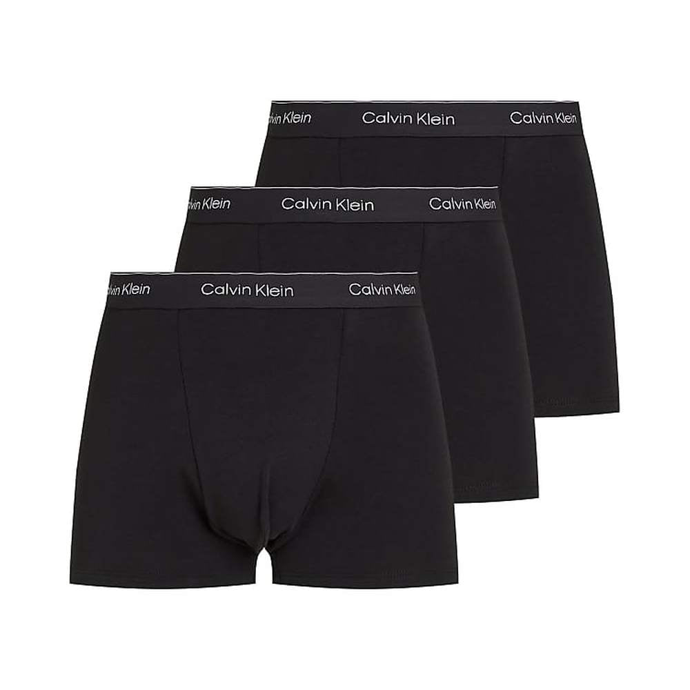 Calvin Klein Mens 3 Pack Trunks In Black