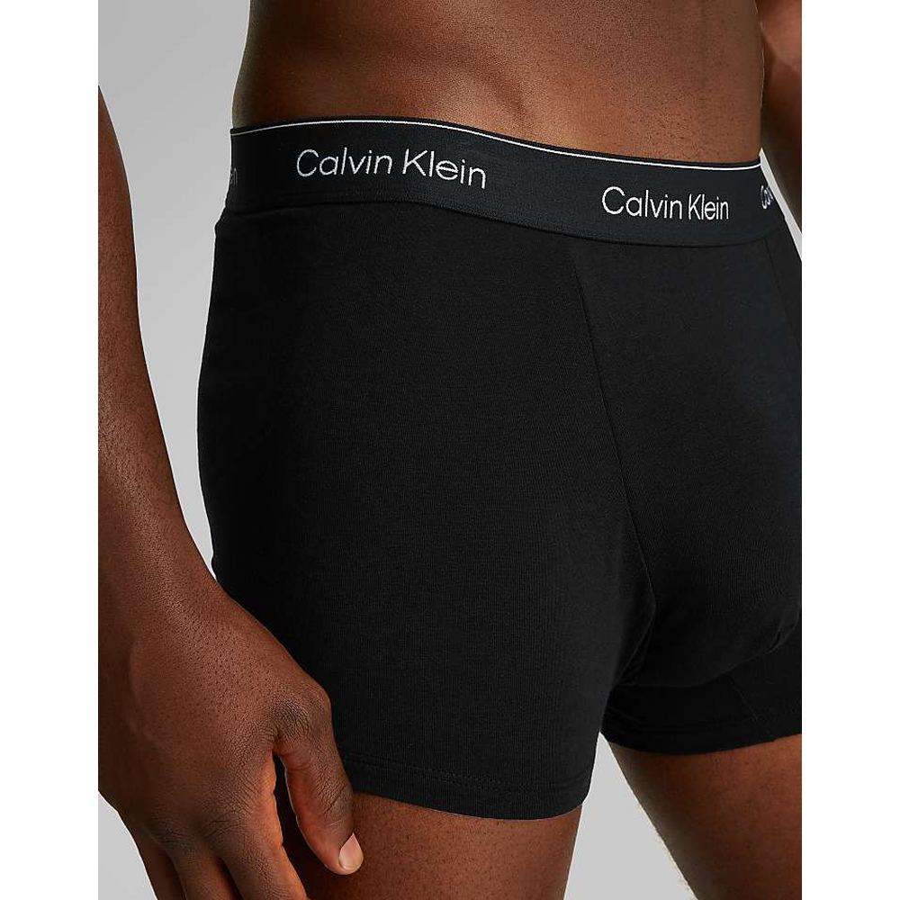 Calvin Klein Mens 3 Pack Trunks In Black
