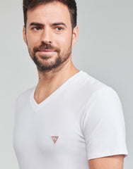 Guess Mens Vn Short Sleeves Core T-Shirt In White