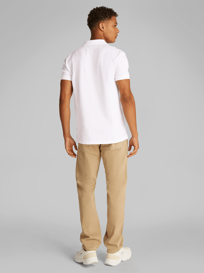 Calvin Klein Jeans Monologo Polo White