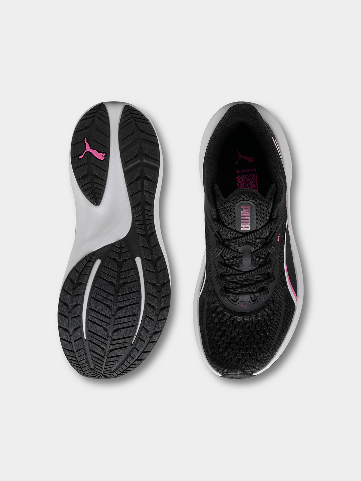 Puma Womens Skyrocket Lite 2 Sneakes In Black/Berry/White/Pink