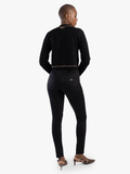 Sissy boy Womens Mid-Waist Skinny Jeans In Black