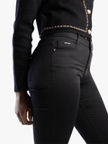 Sissy boy Womens Mid-Waist Skinny Jeans In Black