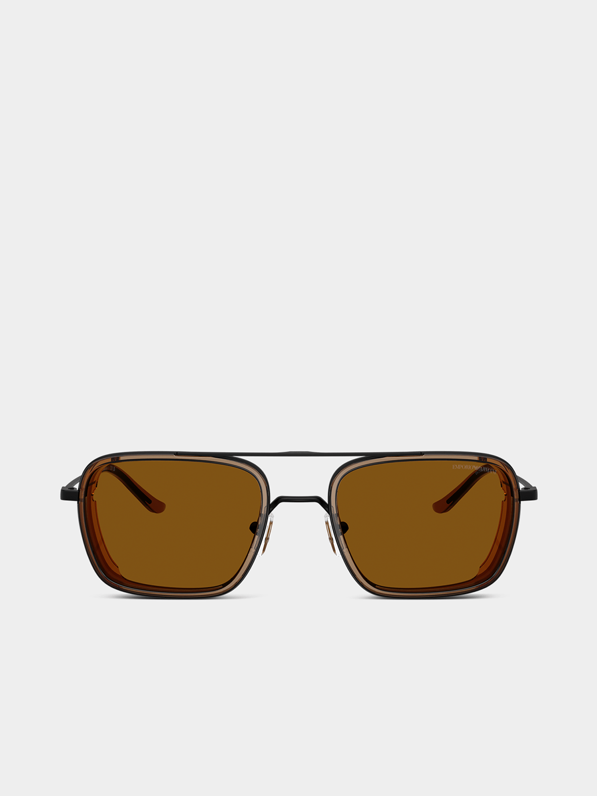 Emporio Armani Mens Square Sunglasses In Matte Black