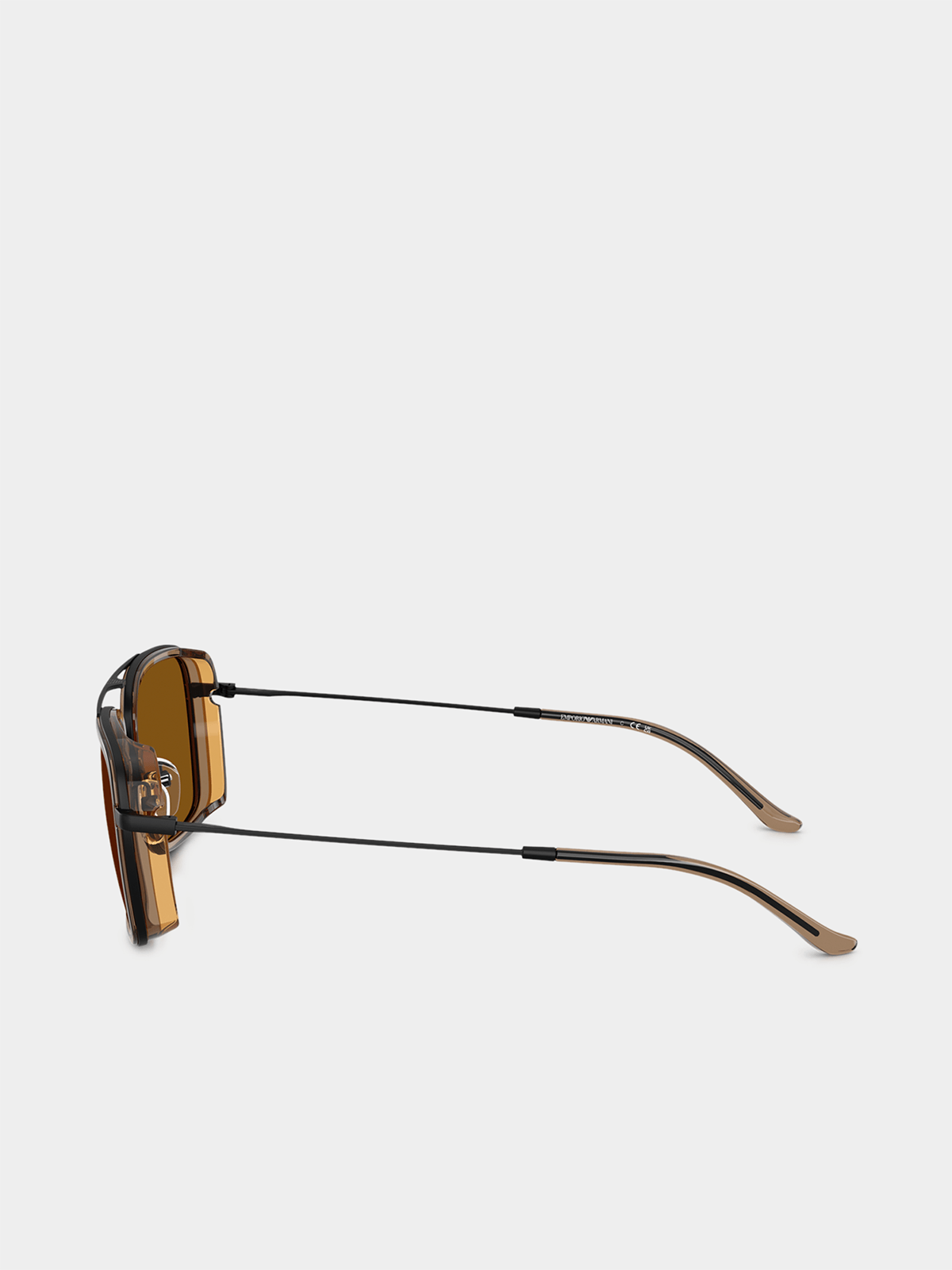 Emporio Armani Mens Square Sunglasses In Matte Black