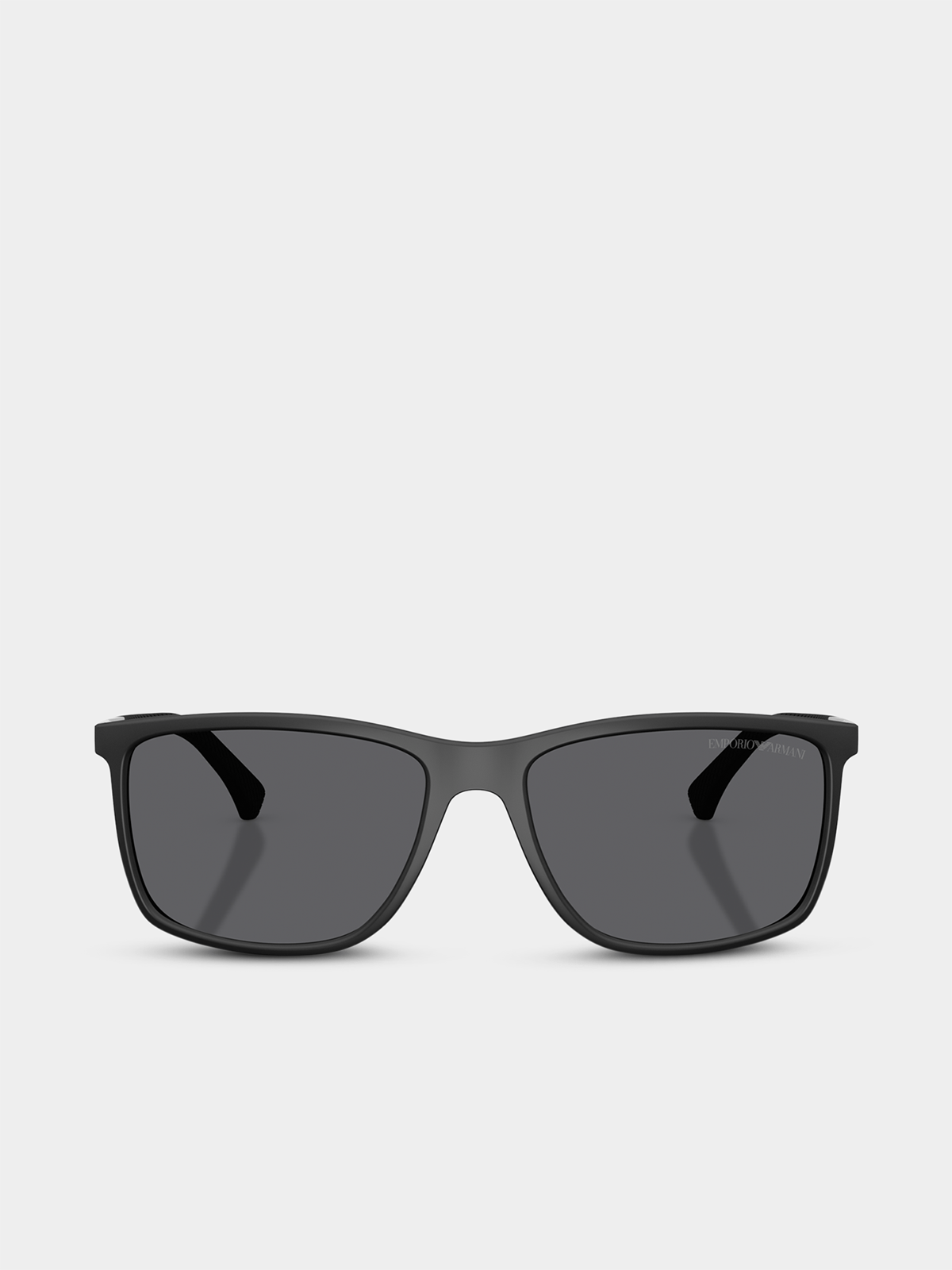 Emporio Armani Mens Rectangular Sunglasses In Matte Black