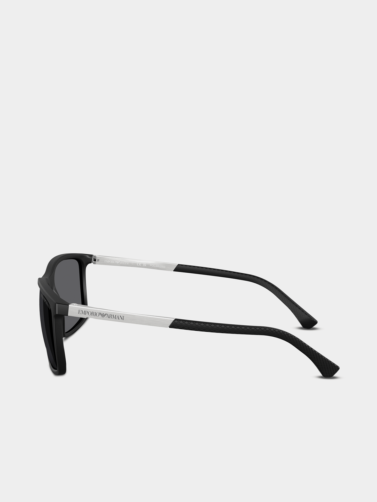 Emporio Armani Mens Rectangular Sunglasses In Matte Black