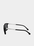 Emporio Armani Mens Rectangular Sunglasses In Matte Black