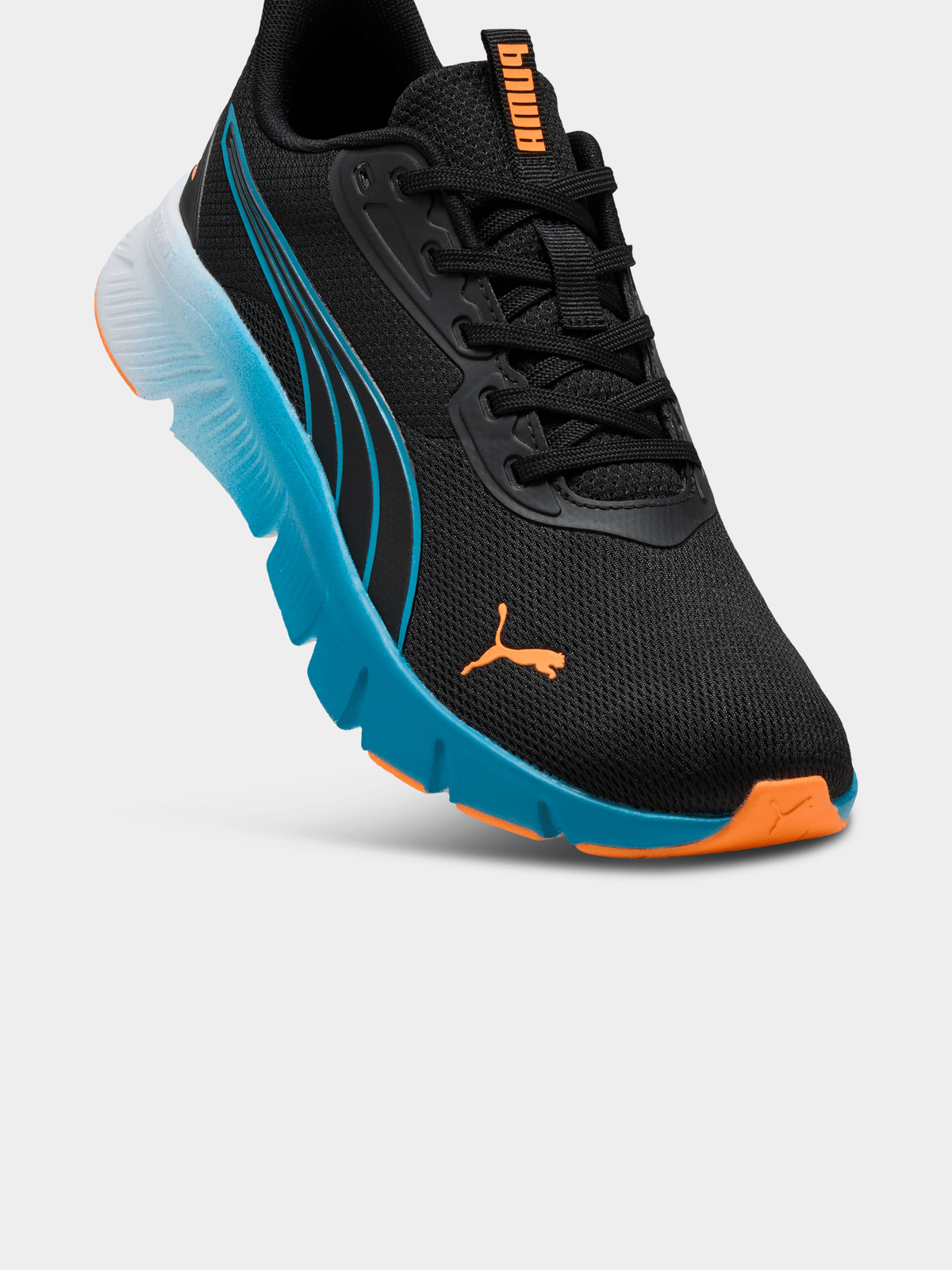 Puma Mens Flexfocus Lite Modern Sneakers In Black/Heat Fire