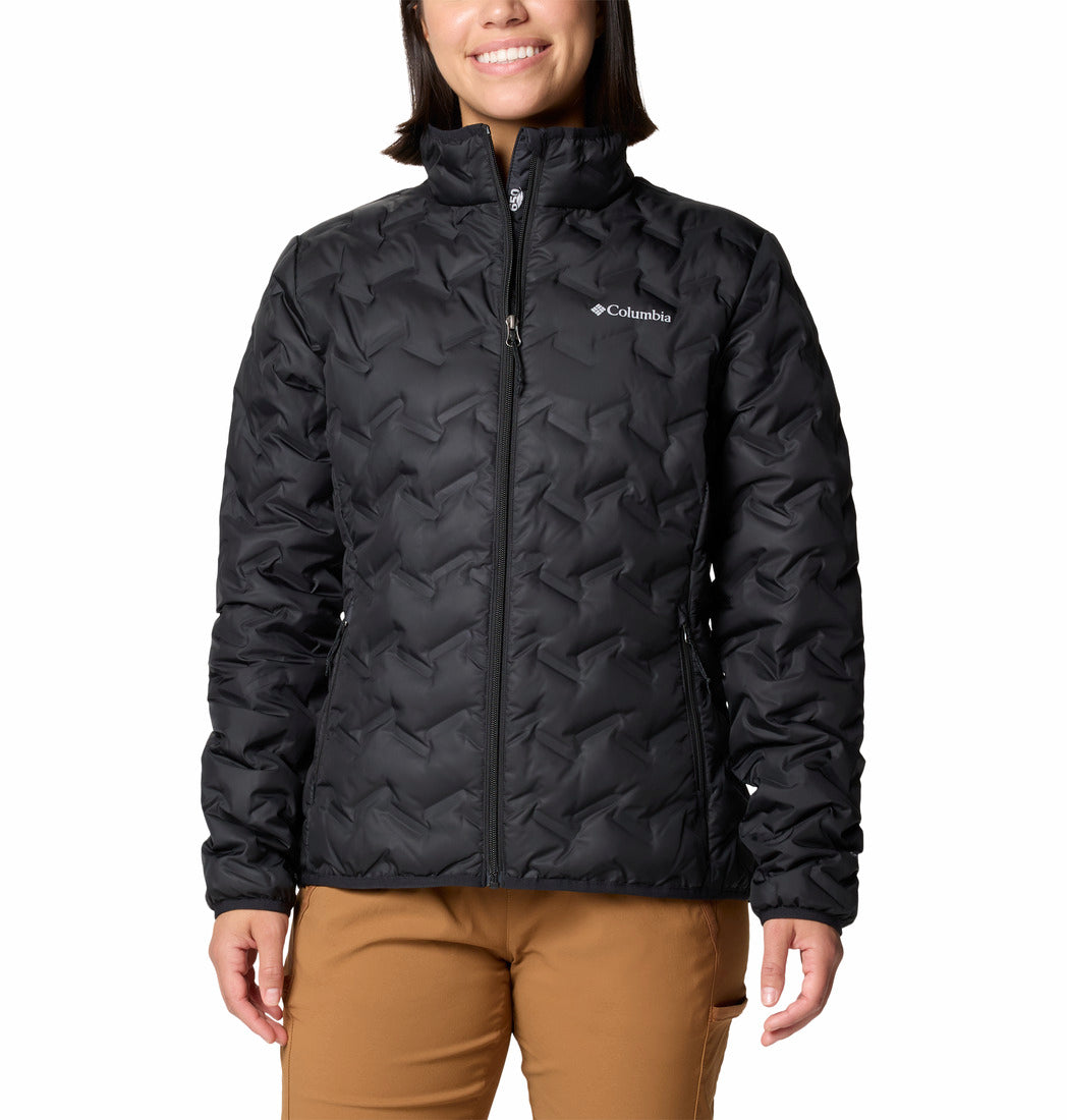 Columbia Womens Delta Ridge Down Jacket In Black