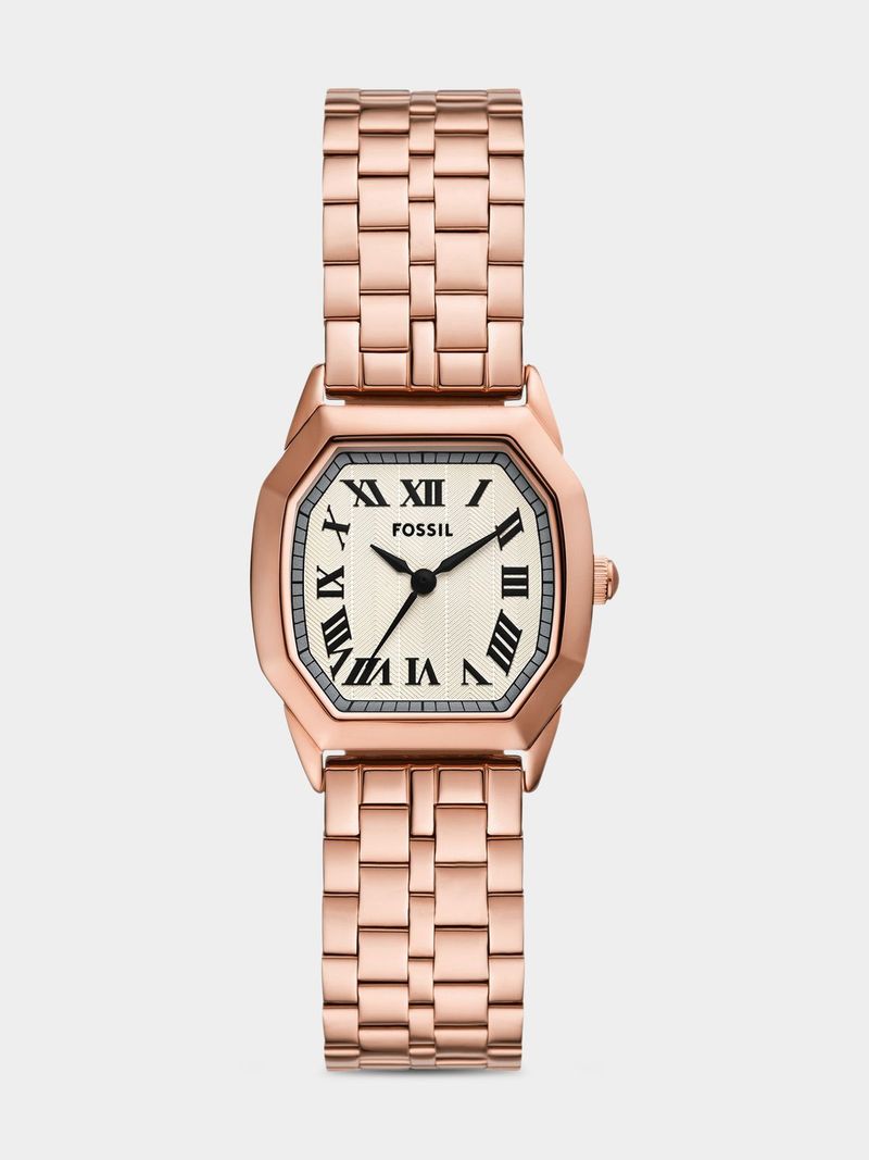 Fossil Womens Harlow Stainless Steel Watch In Rose Gold