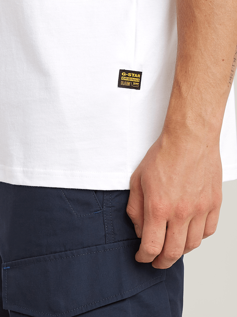 G-Star Raw Mens White Finger Print Burger T-Shirts