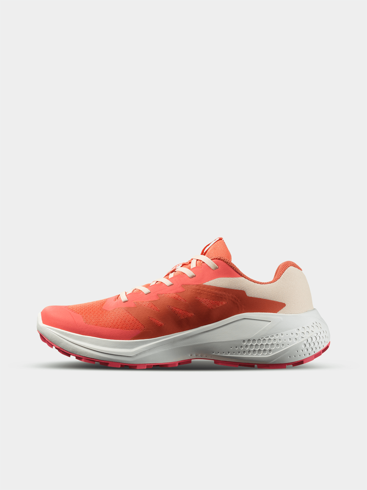 Salomon Womens Alphaglide Shoes In Emberglow/White/Rouge Red