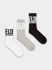 Diesel Mens Grey Skm-Ray 3 Pack Socks