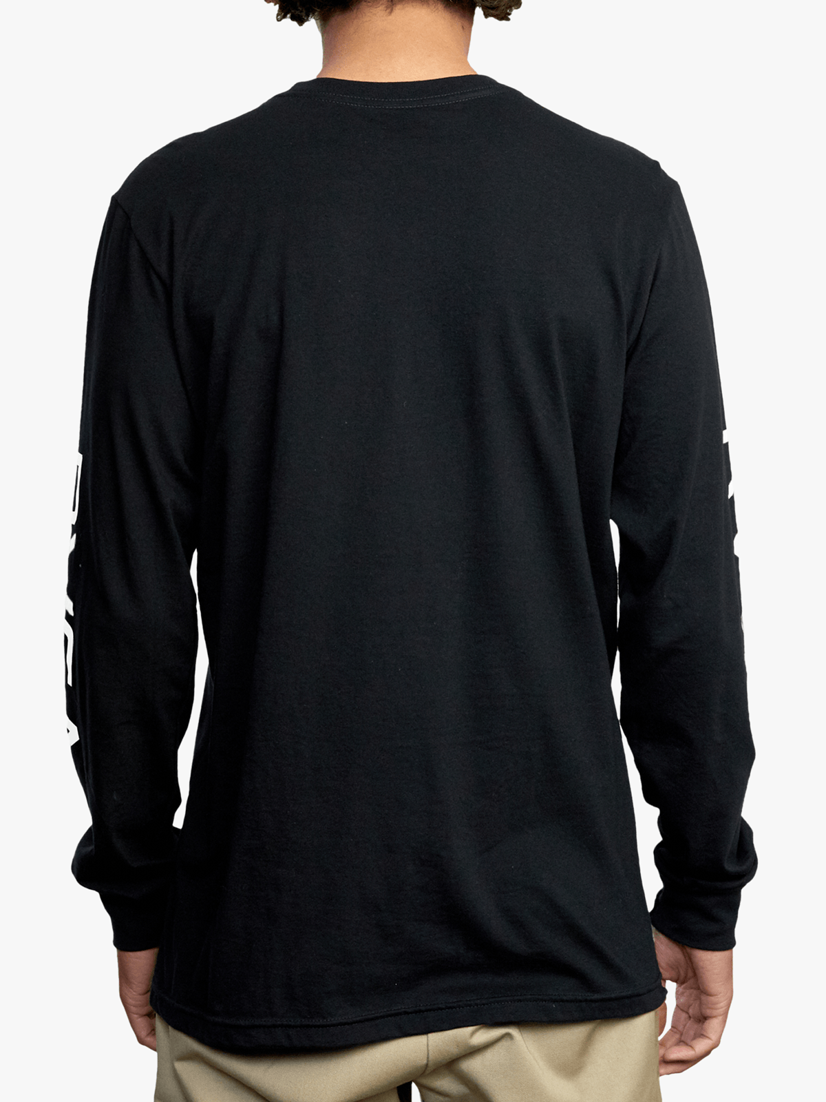 RVCA Mens Big RVCA Long Sleeve T-Shirt In Black