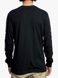 RVCA Mens Big RVCA Long Sleeve T-Shirt In Black