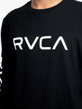 RVCA Mens Big RVCA Long Sleeve T-Shirt In Black