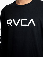 RVCA Mens Big RVCA Long Sleeve T-Shirt In Black